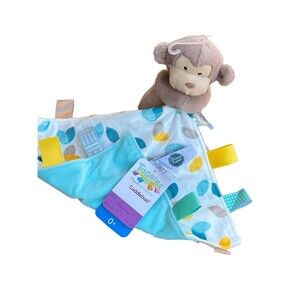 Mary Meyer Taggies Monkey Baby Blanket Lovey CUDDLEBUD Easy Grab Plush Toy New